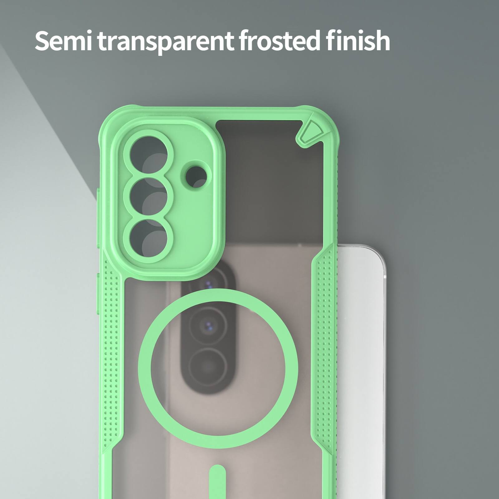 Semi transparent frosted finish