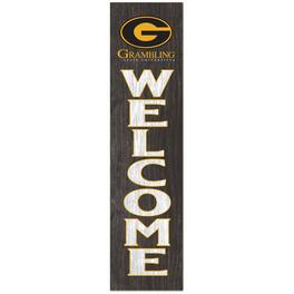 Jardine - Grambling Tigers 12'' x 48'' Welcome Outdoor Leaner - Black