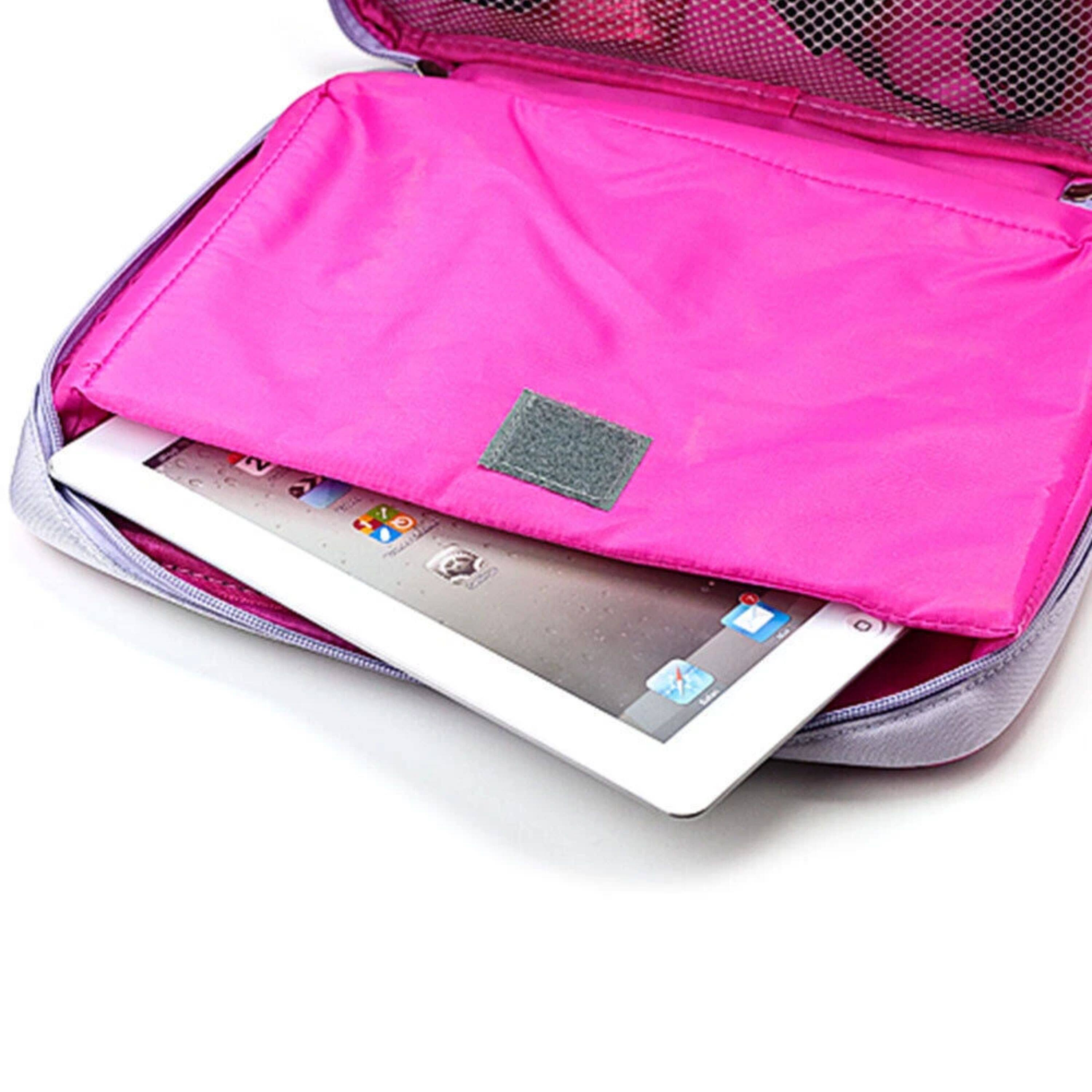 Back. Kitcheniva - Laptop Shoulder Messenger Bag For 13" Laptop - Purple/Pink.