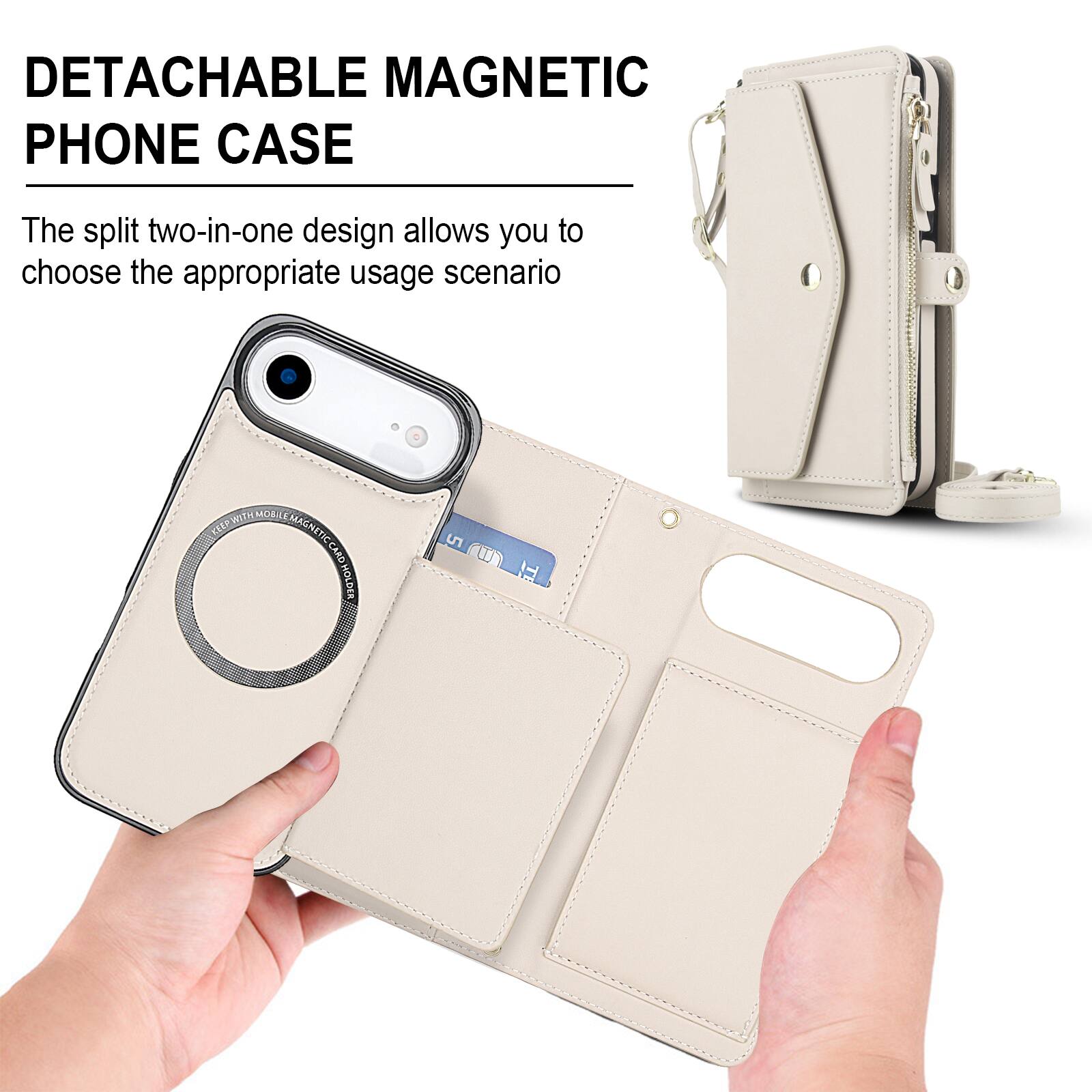 DETACHABLE MAGNETIC PHONE CASE

The split two-in-one design allows you to choose the appropriate usage scenario.
