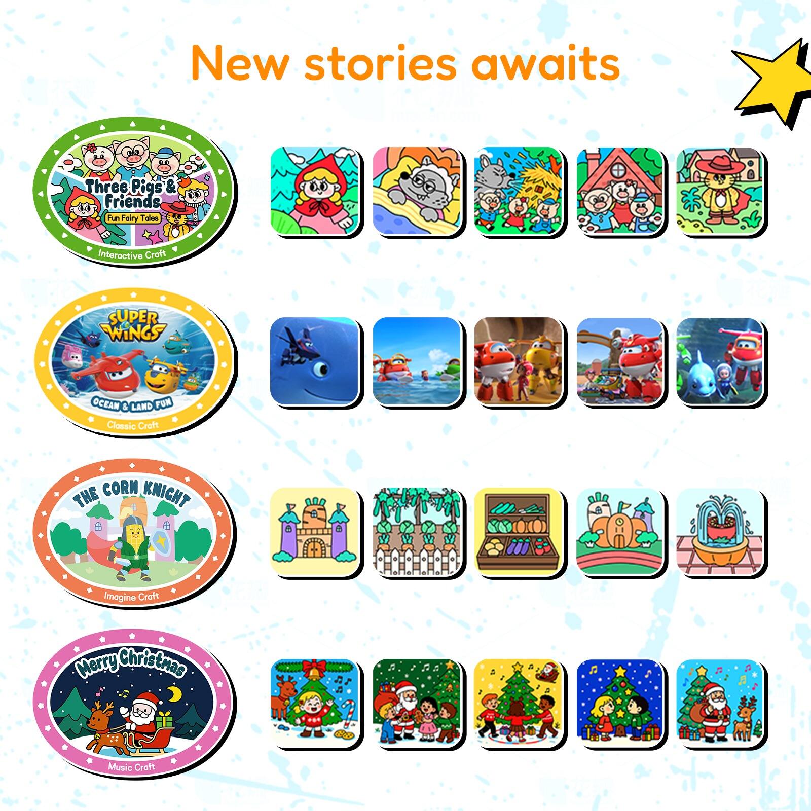 New stories awaits

Three Pigs & Friends Fun Fairy Tales Interactive Craft

SUPER WINGS OCEAN & LAND FUN Classic Craft

THE CORN KNIGHT Imagine Craft

Merry Christmas Music Craft