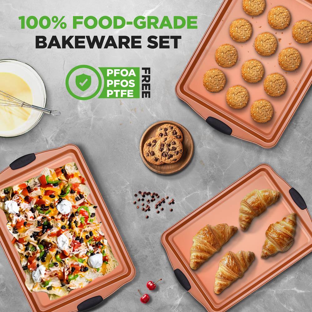 100% FOOD-GRADE BAKEWARE SET

PFOA PTFE PFOS FREE