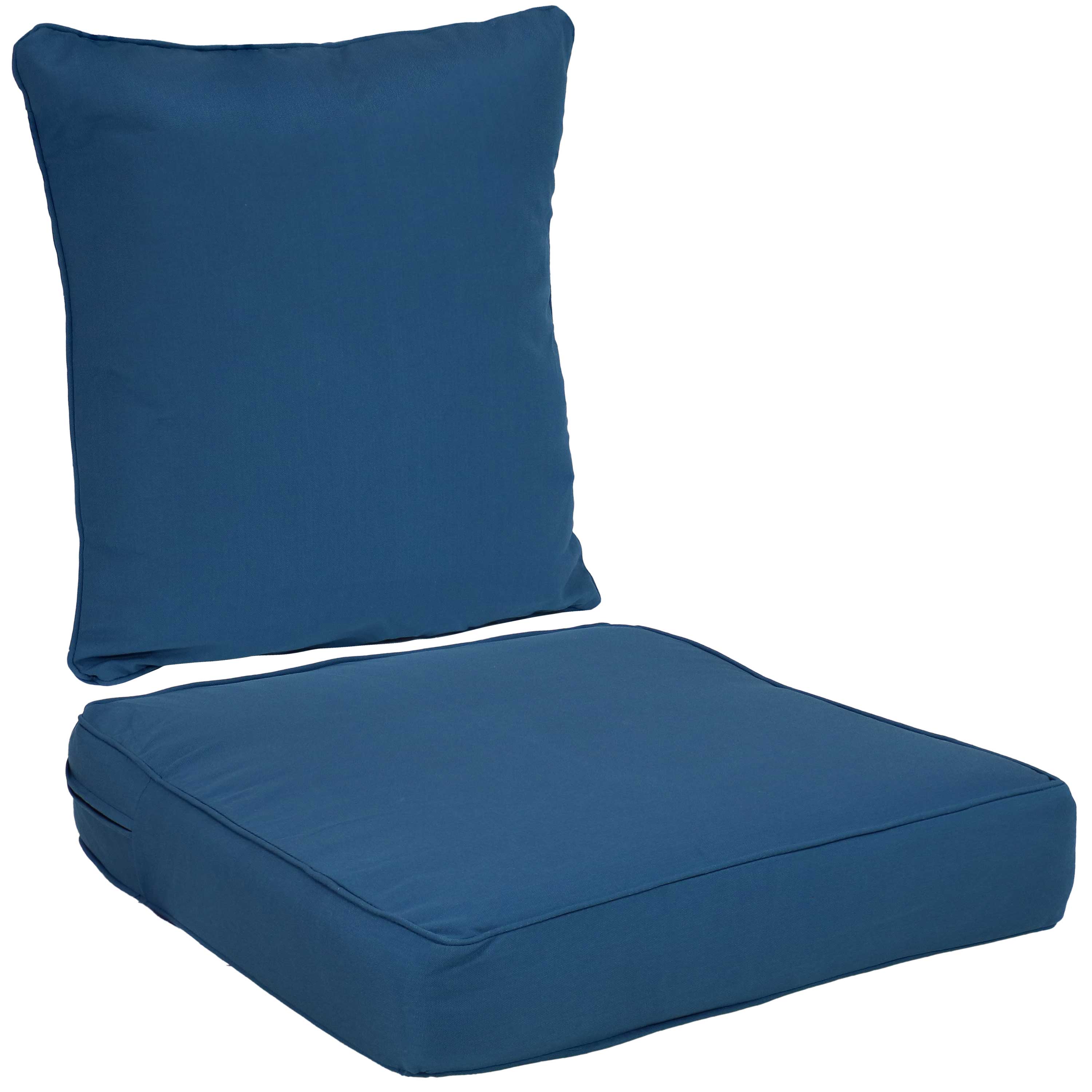 Sunnydaze - Polyester Indoor and Outdoor Back and Seat Cushions - Blue