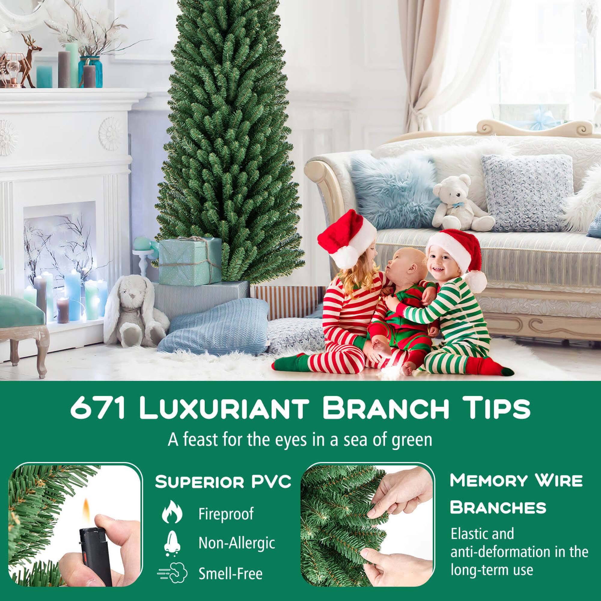 671 LUXURIANT BRANCH TIPS
A feast for the eyes in a sea of green
SUPERIOR PVC
Fireproof
Non-Allergic
Smell-Free
MEMORY WIRE BRANCHES
Elastic and anti-deformation in the long-term use