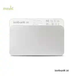 Moshi - ionBank 5K Portable Battery Pack Powerbank with Lighting Connector for iPhone & iPad - Silver/White