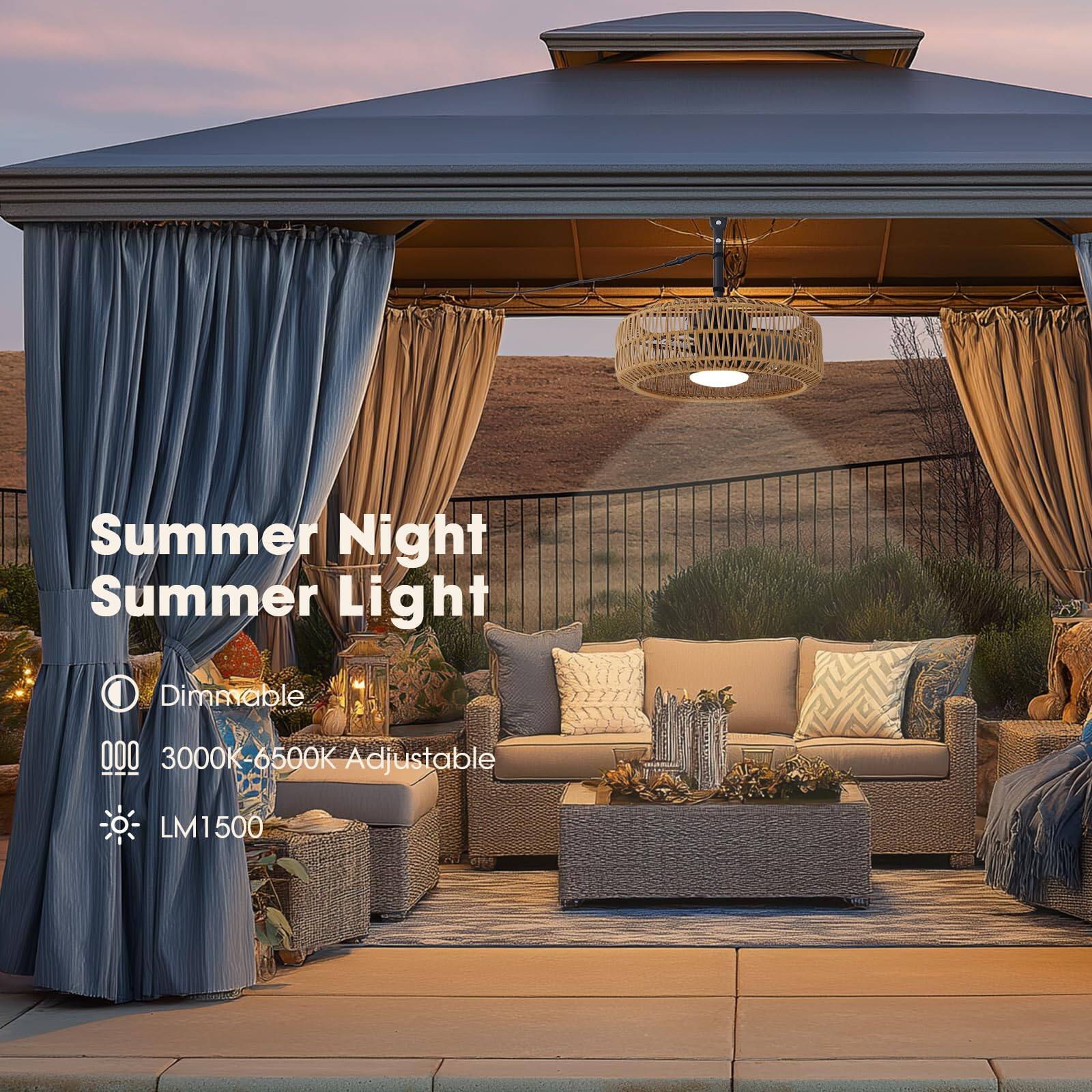 Summer Night Summer Light

- Dimmable
- 3000K-6500K Adjustable
- LM1500