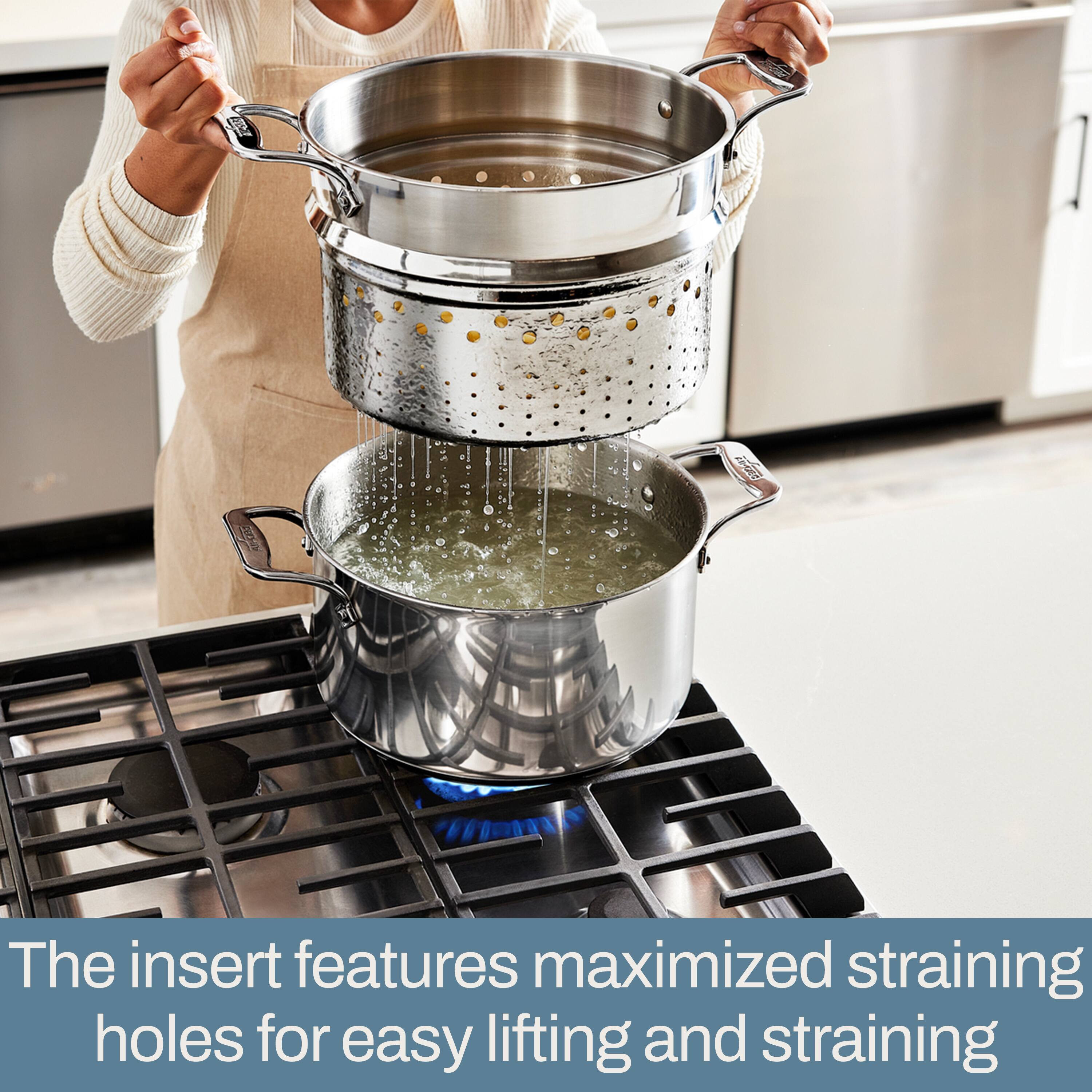 1995
The insert features maximized straining holes for easy lifting and straining