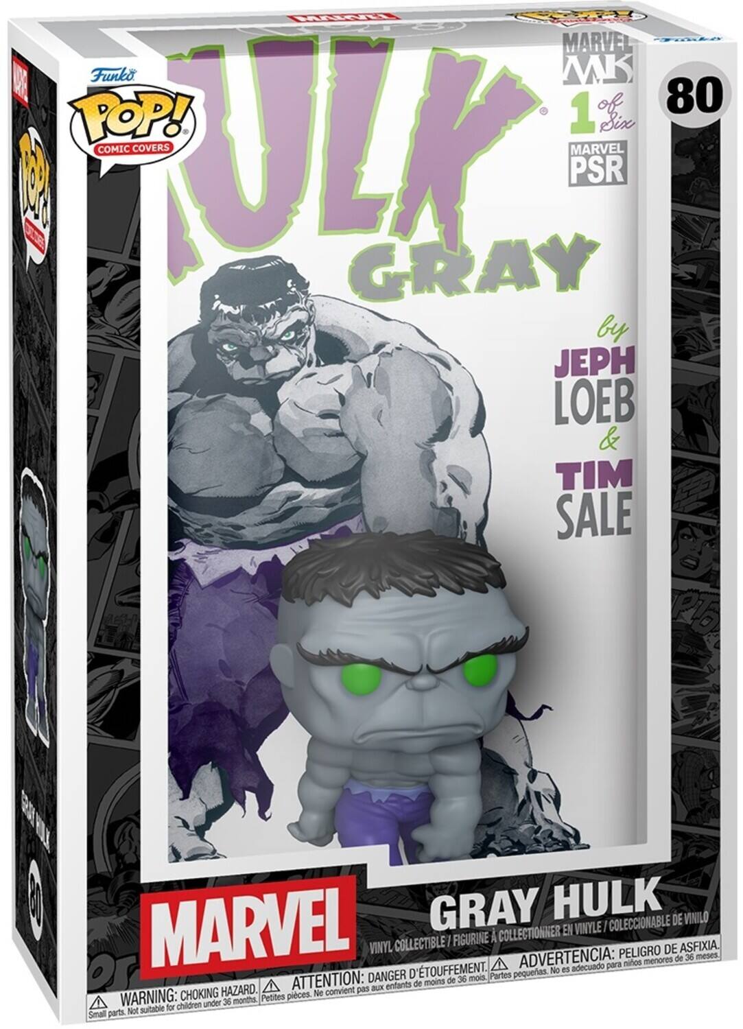 MARVEL MARVEL LIVE Funko MK 1 of 80 POP! Six COMIC COVERS MARVEL BROS FULK GRAY PSR by JEPH LOEB & TIM SALE

GRAY HULK DE VINILO MARVEL EN VINYLE COLECCIONABLE VINYL/COLLECTIBLE/FIGURINE A COLLECTIONNER PELIGRO DE ASFIXIA. ADVERTENCIA: de 36 meses. para nios menores D'TOUFFEMENT. pequeas. No es adecuado ATTENTION: DANGER de moins de 36 mois. Partes HAZARD. pas aux enfants CHOKING pices. Ne convient WARNING: Petites children under 36 months. Not suitable for Small parts.