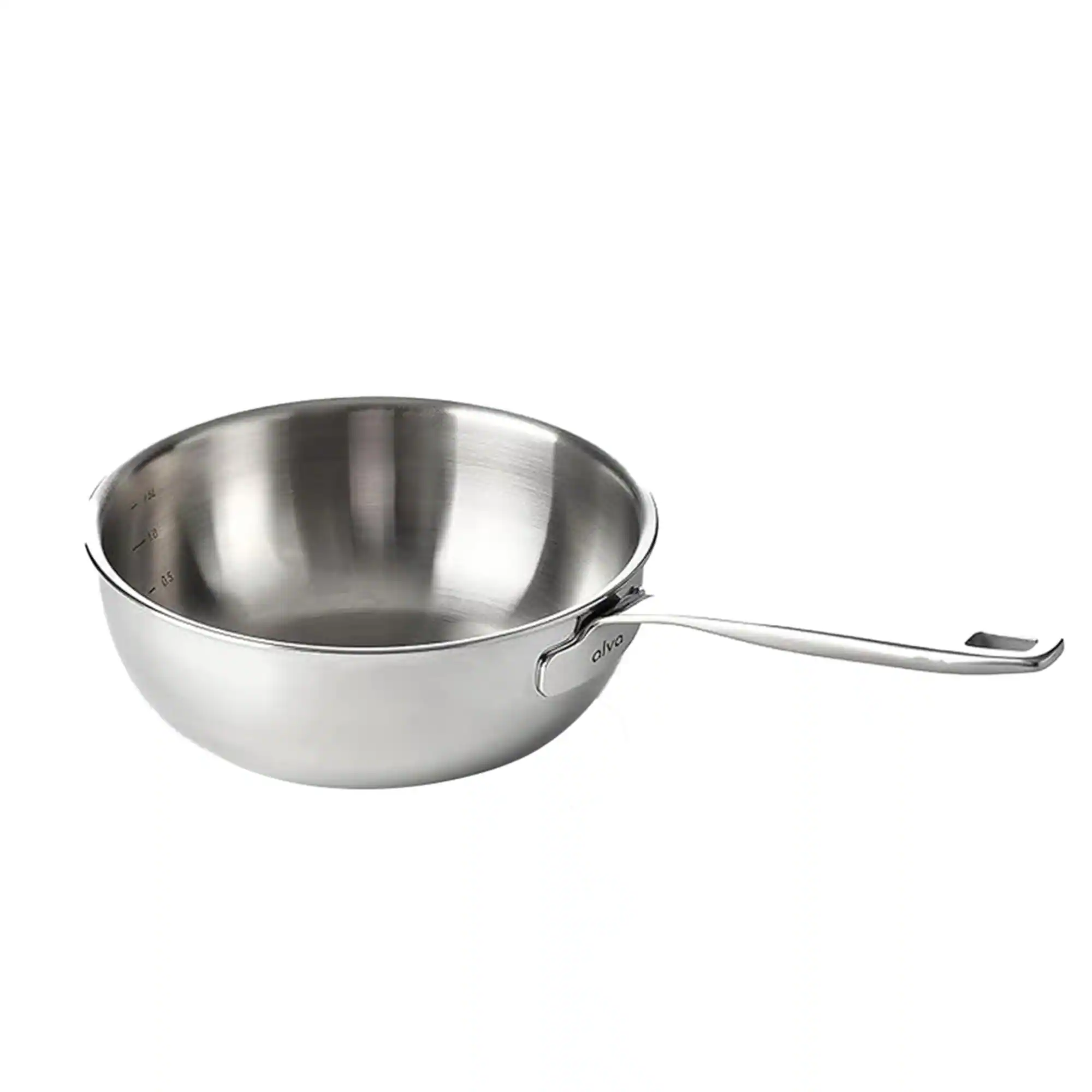 Alva - Maestro Stainless Steel Saucier 1.6Qt. - Oven Safe and Toxin Free Cookware - Silver