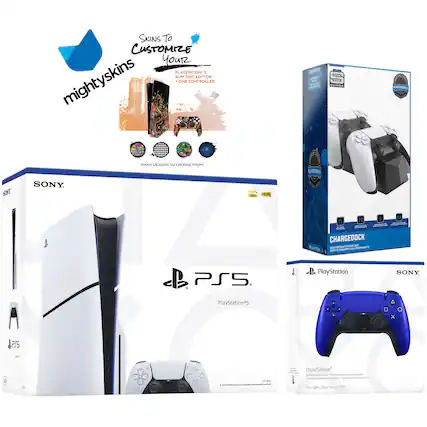 **mighty skins**
**Skins to Customize Your PlayStation 3 Slim Disc Edition**
- One Controller
- Many Designs to Choose From!
**SONY**
**PlayStation 5**
**CHARGEDOCK**
**DualSense**
**PlayStation 5**
**SONY**