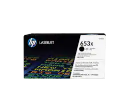 HP - 653X High Yield Black Original LaserJet Toner Cartridge, ~21,000 pages,