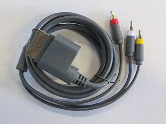 Front. Mars Devices - RCA Composite AV Cable For Microsoft By Mars Devices A/V For Xbox 360 - Black.
