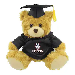 Jardine - /Brown UConn Huskies 12'' Graduation Plush Bear - Black