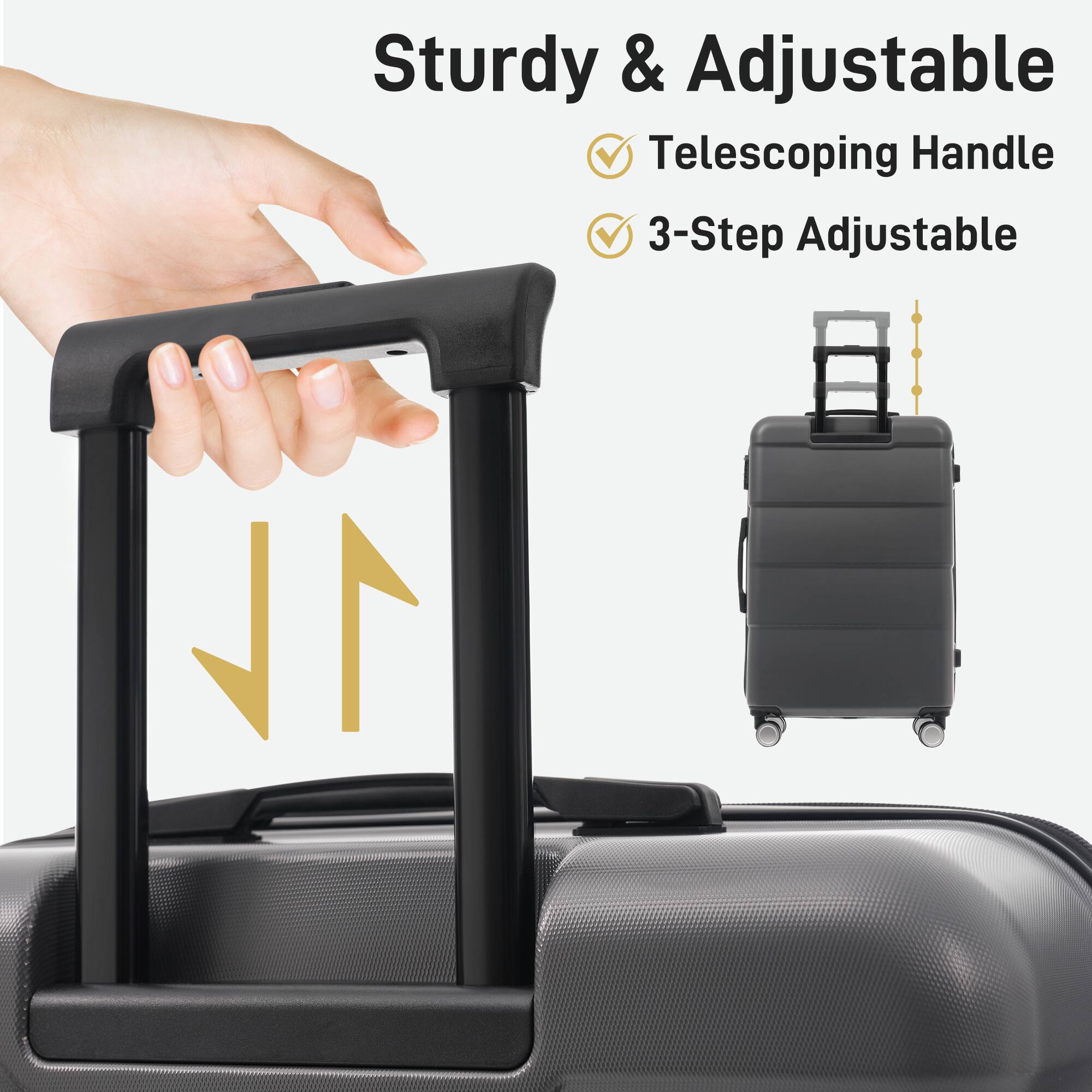 Sturdy & Adjustable  
✅ Telescoping Handle  
✅ 3-Step Adjustable