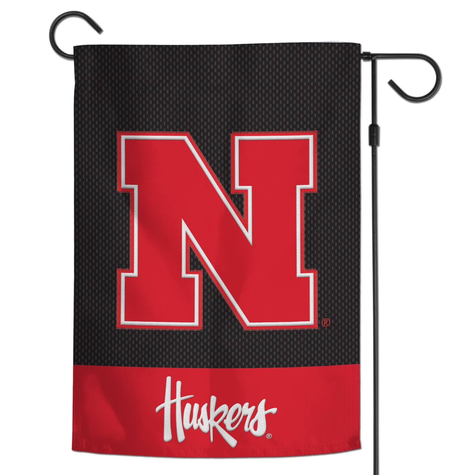 Alt View 1. WinCraft - Nebraska Huskers 12" x 18" Applique Garden Flag - Multicolor.