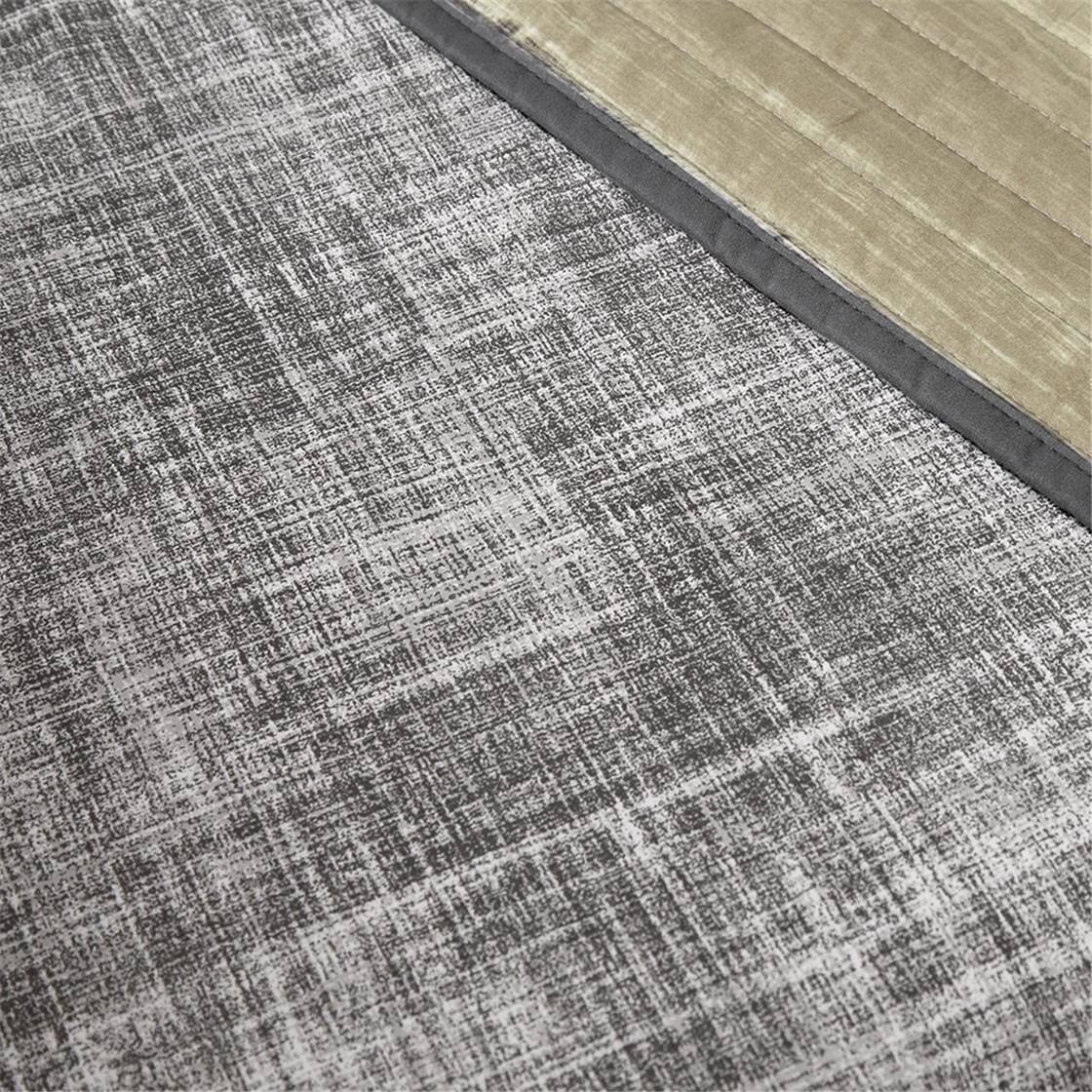 Alt View 5. Gracie Mills - Gracie Mills Ianne Modern 8-Piece Watercolor Stripe Quilt Set with Cotton Bed Sheets - Taupe.