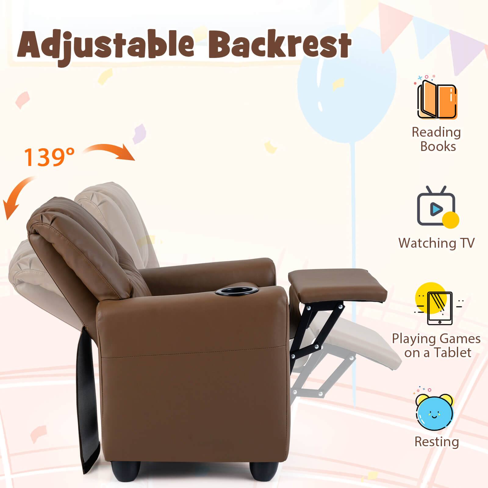 Adjustable Backrest

139°

- Reading Books
- Watching TV
- Playing Games on a Tablet
- Resting