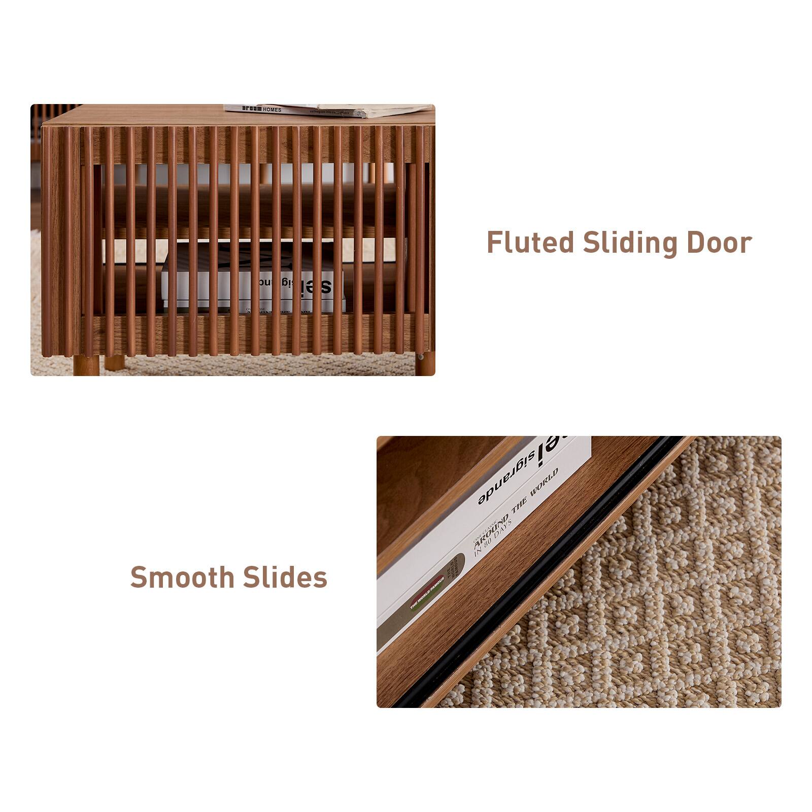 Fluted Sliding Door  
Smooth Slides