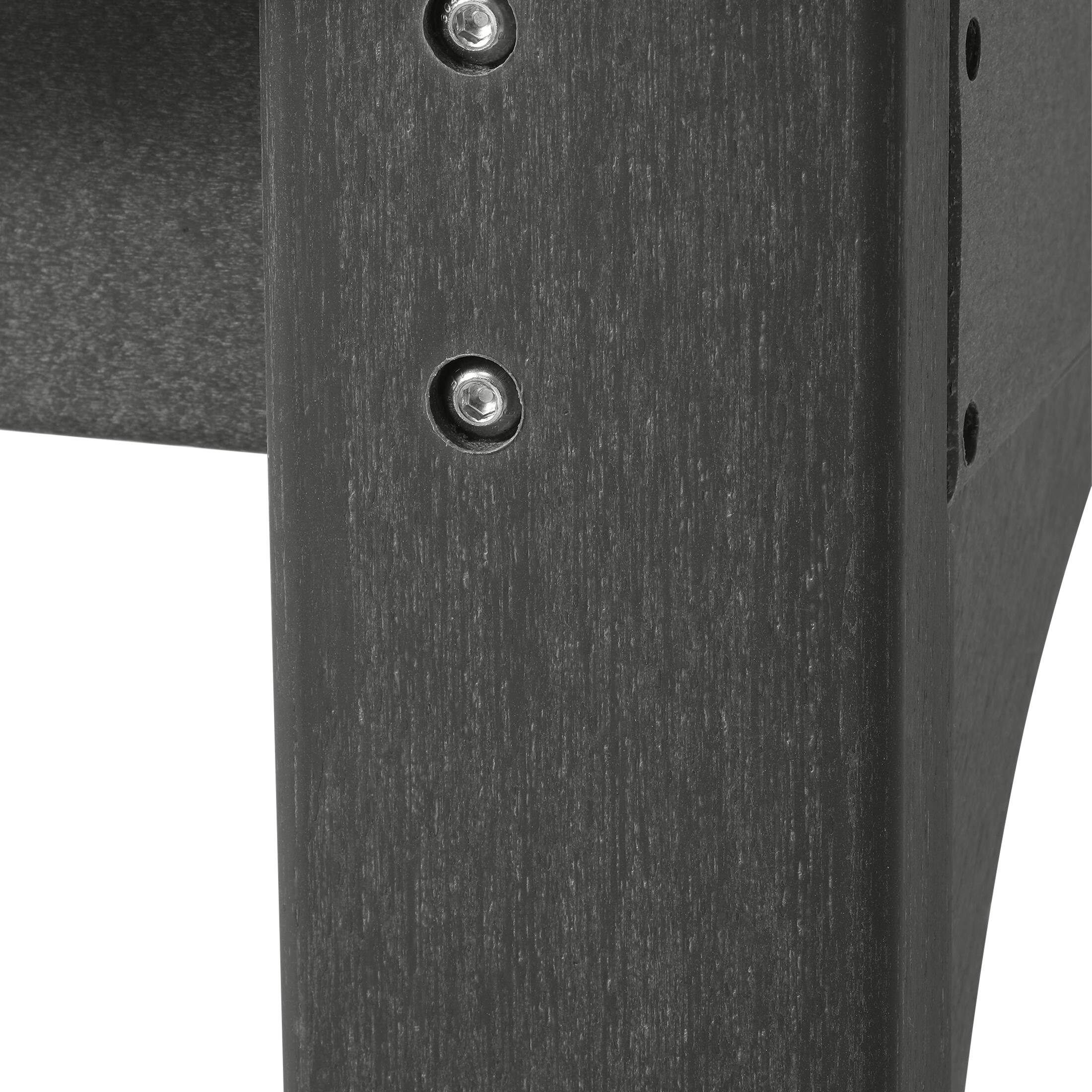Alt View 5. WestinTrends - WestinTrends Malibu 48" length backless Poly Wood Outdoor / Garden bench - Gray.