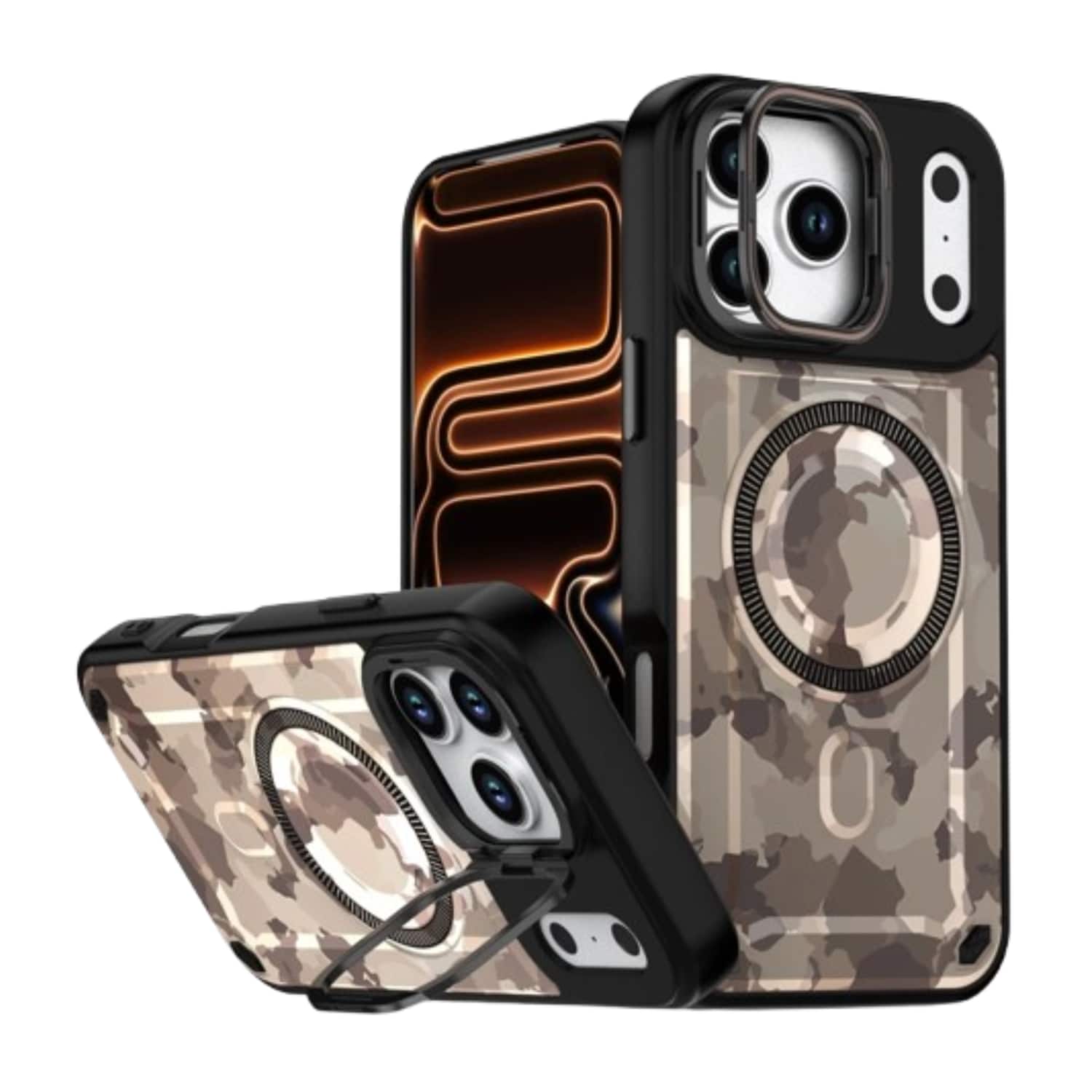 Stock Preferred - Shockproof MagSafe Case for iPhone 17 Pro Max - Camouflage Dessert