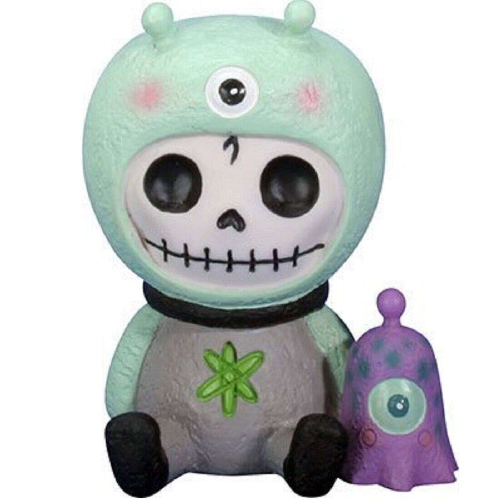Front. Pacific Trading - Furrybones Aeon Skeleton in Alien Costume Figurine Statuette Decoration - Green.