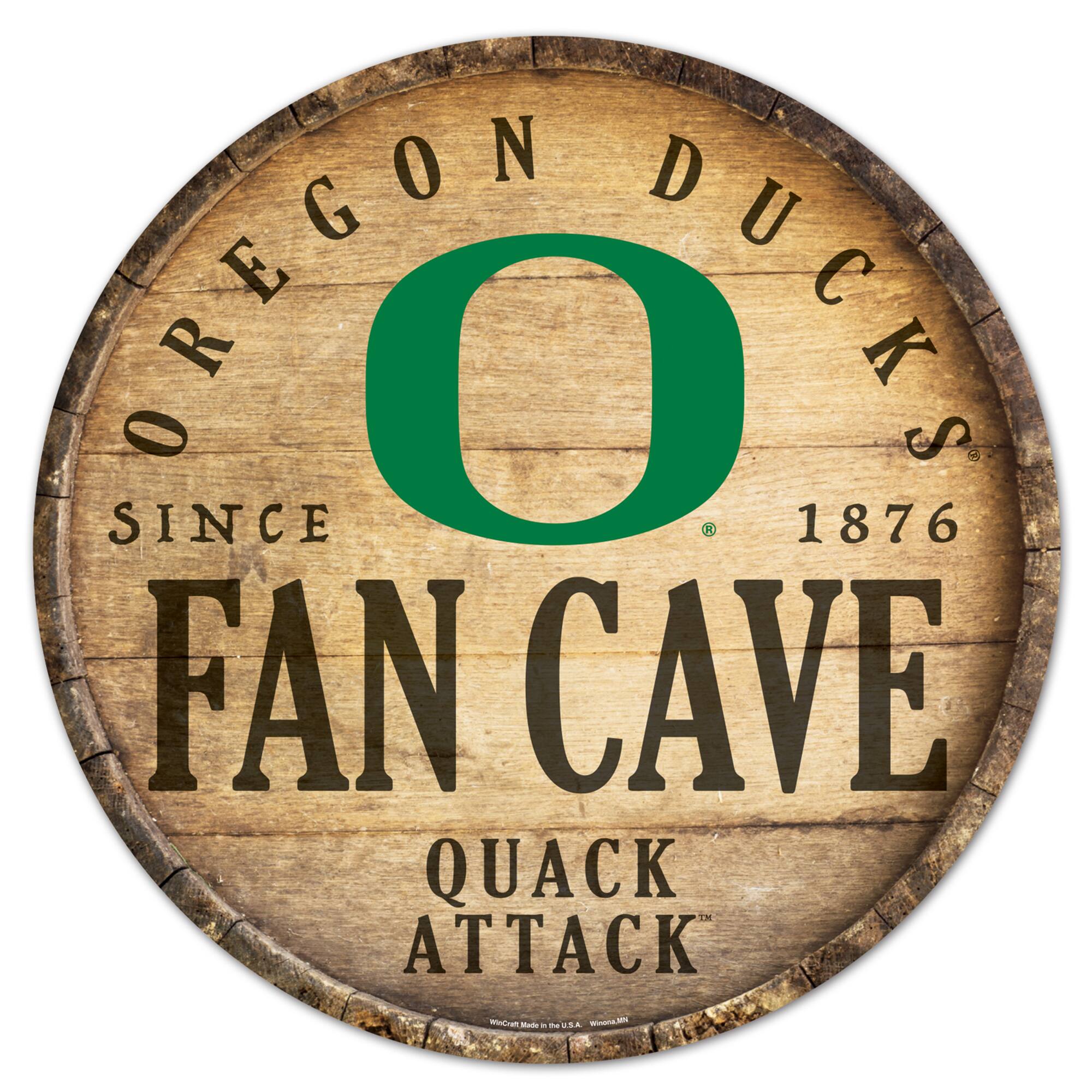 Oregon Ducks 14'' Circular Wood Sign