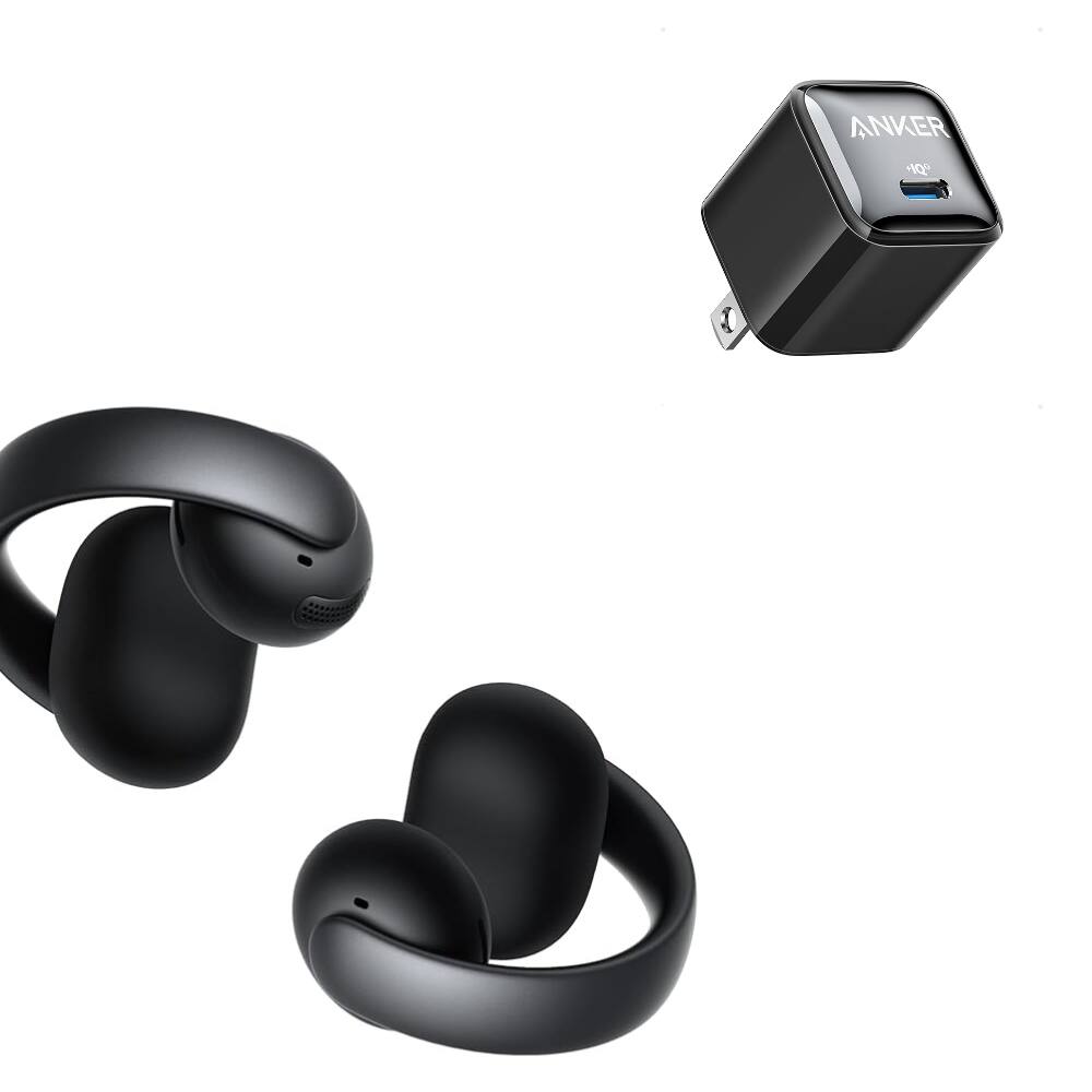 Soundcore AeroClip by Anker with USB C Charger Block 20W,Open Ear