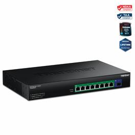 Trendnet - TPE-BG5091,9-Port 2.5G GaN Power PoE++ Switch with 10G SFP+ Port (480W) - Black