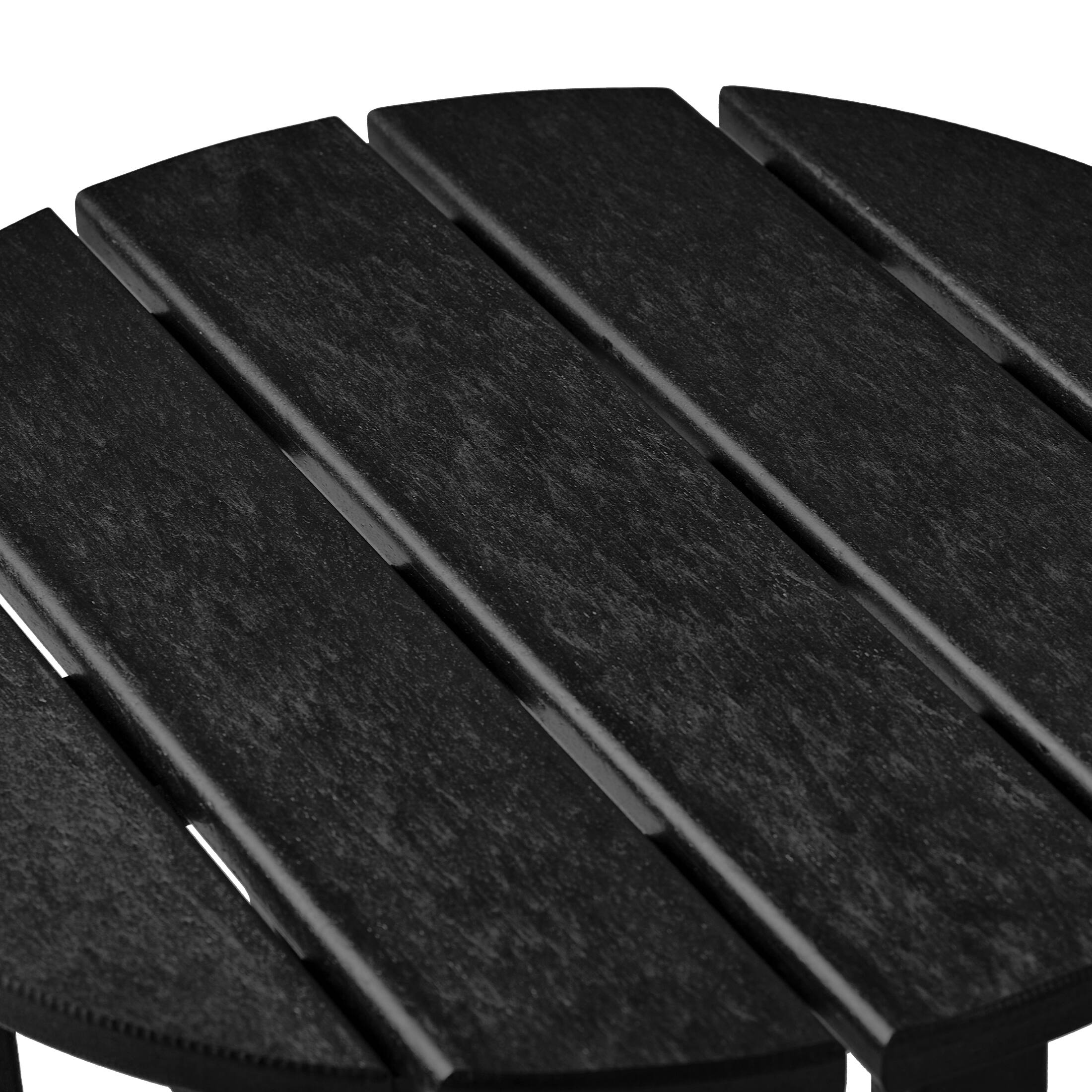 Alt View 4. WestinTrends - WestinTrends Dylan Adirondack Round Outdoor Side Table - Black.