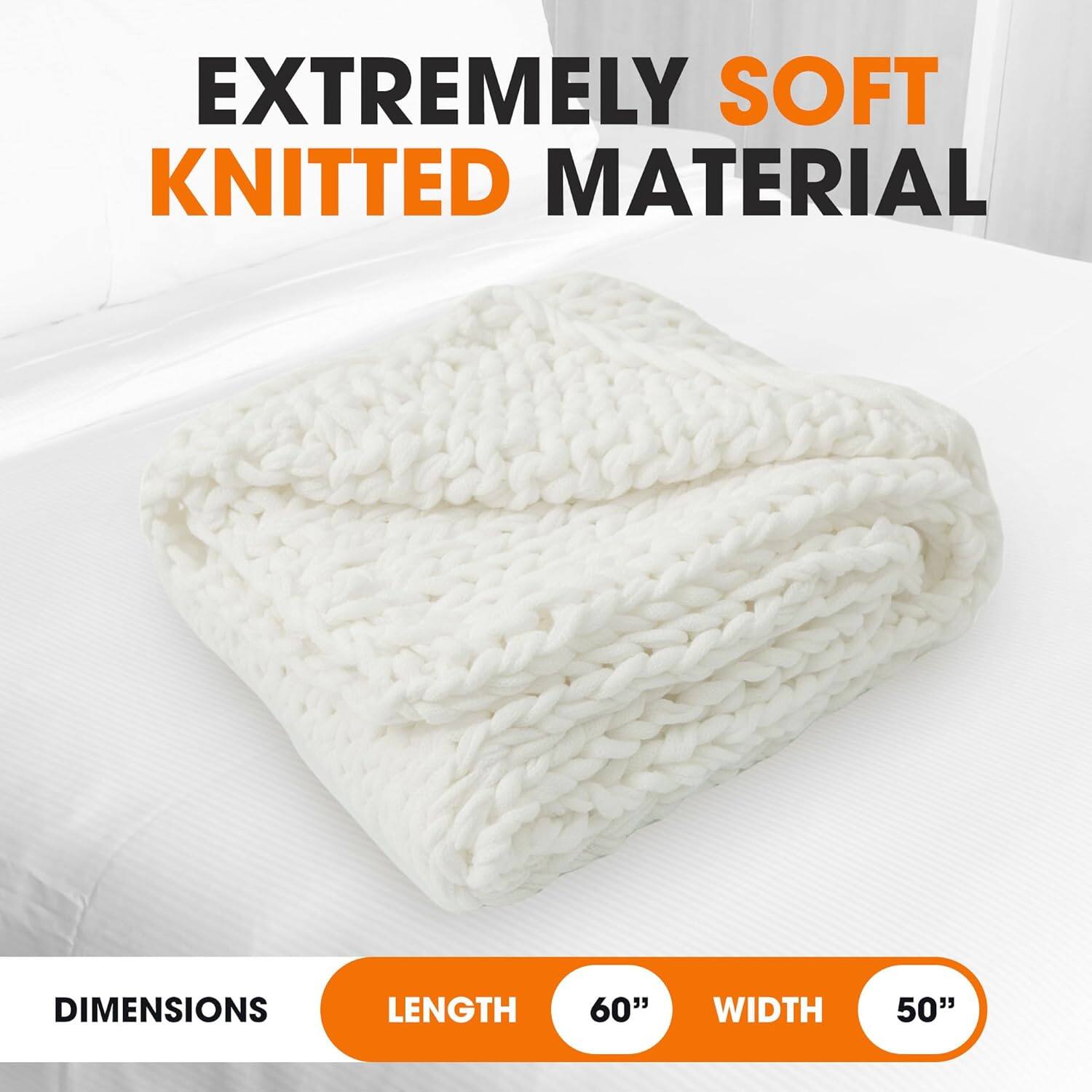EXTREMELY SOFT KNITTED MATERIAL

DIMENSIONS
LENGTH 60"
WIDTH 50"