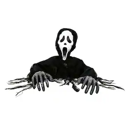 Funworld - Ghost Face 12 Inch Grave Breaker Halloween Decor - Black