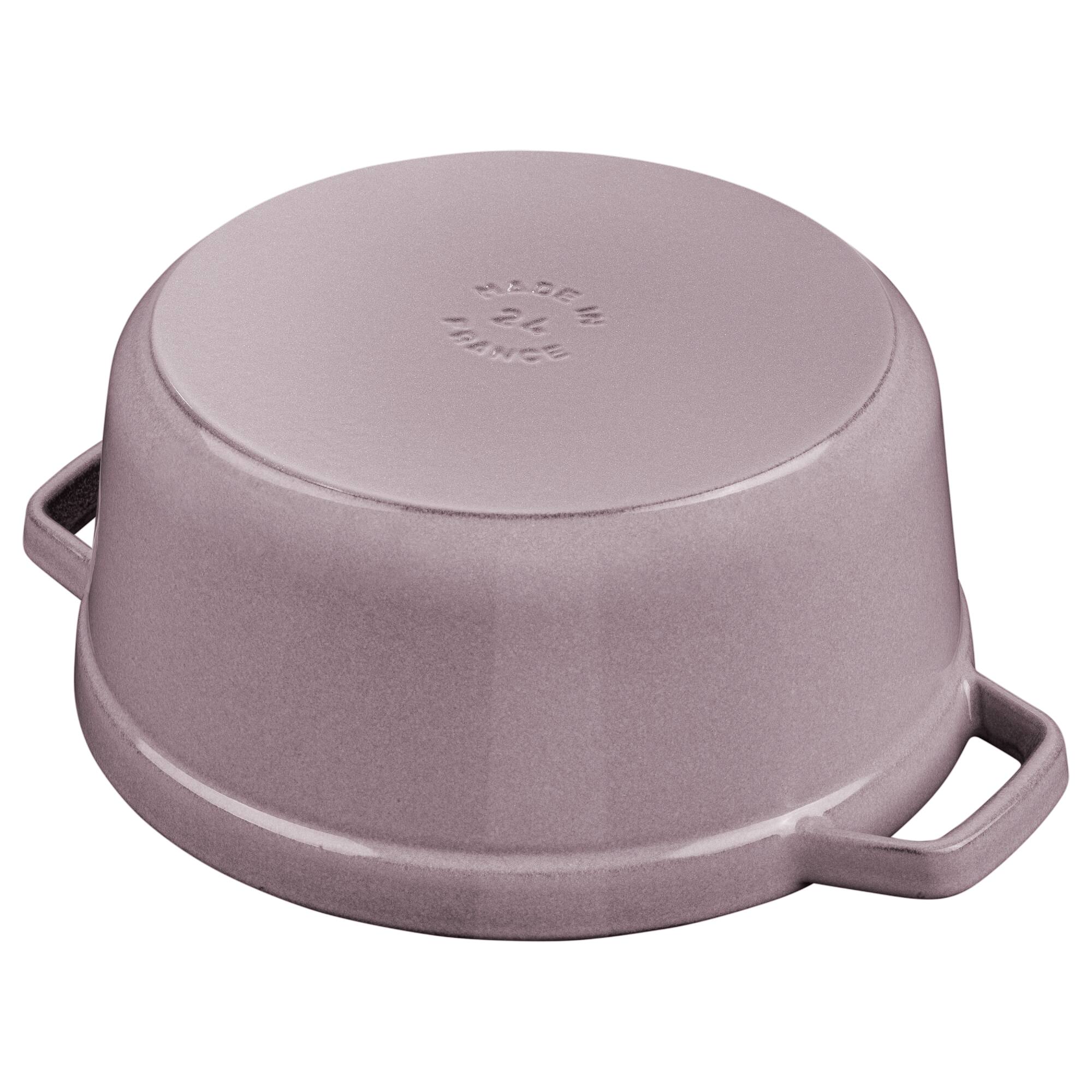 Alt View 6. Staub - STAUB Cast Iron 7-qt Round Cocotte - Lilac - Lilac.