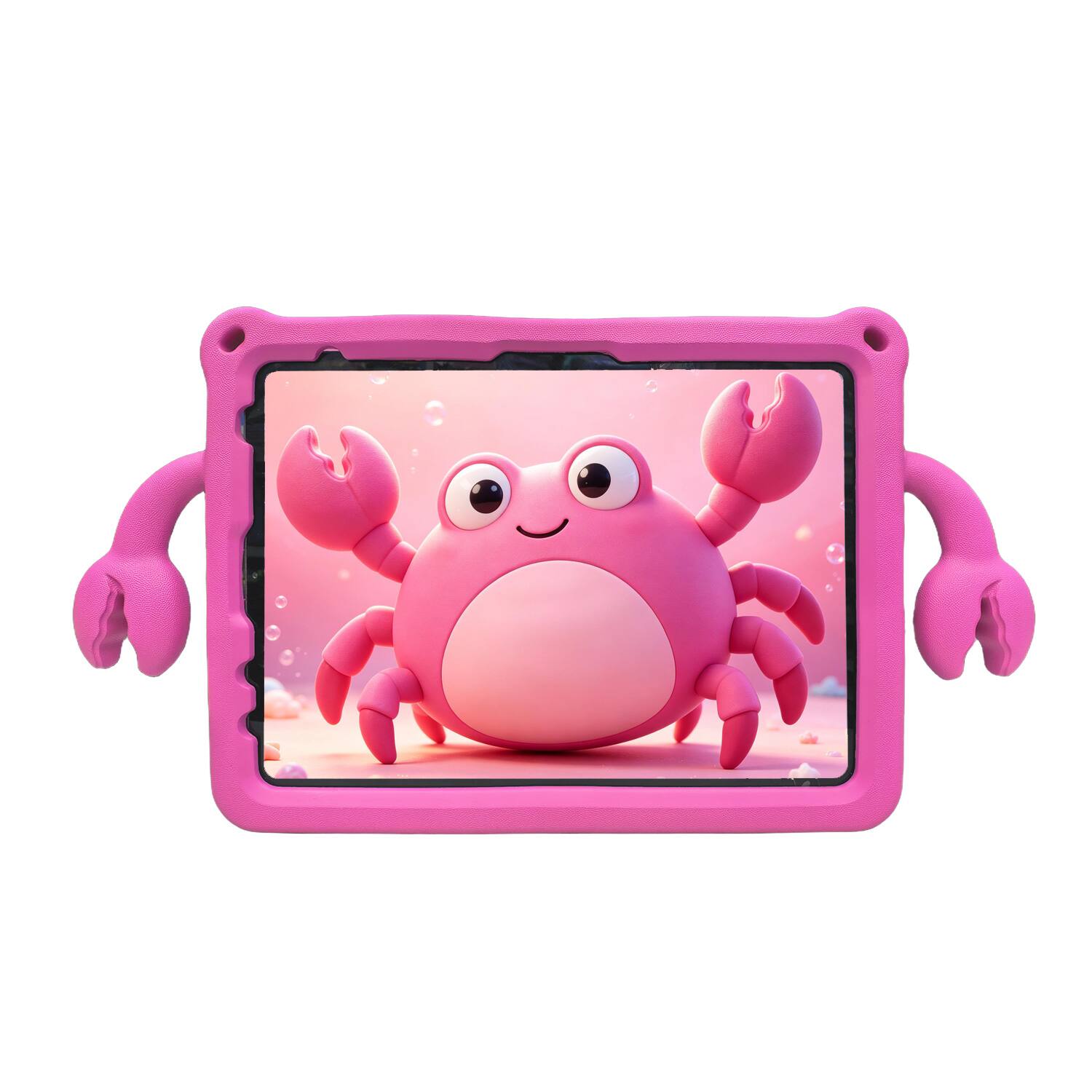Alt View 7. Dteck - Shockproof Cartoon Case for Apple iPad (10th Generation) 10.9" 2022, Soft TPU Protective Cover with Integrated Stand - Rose.
