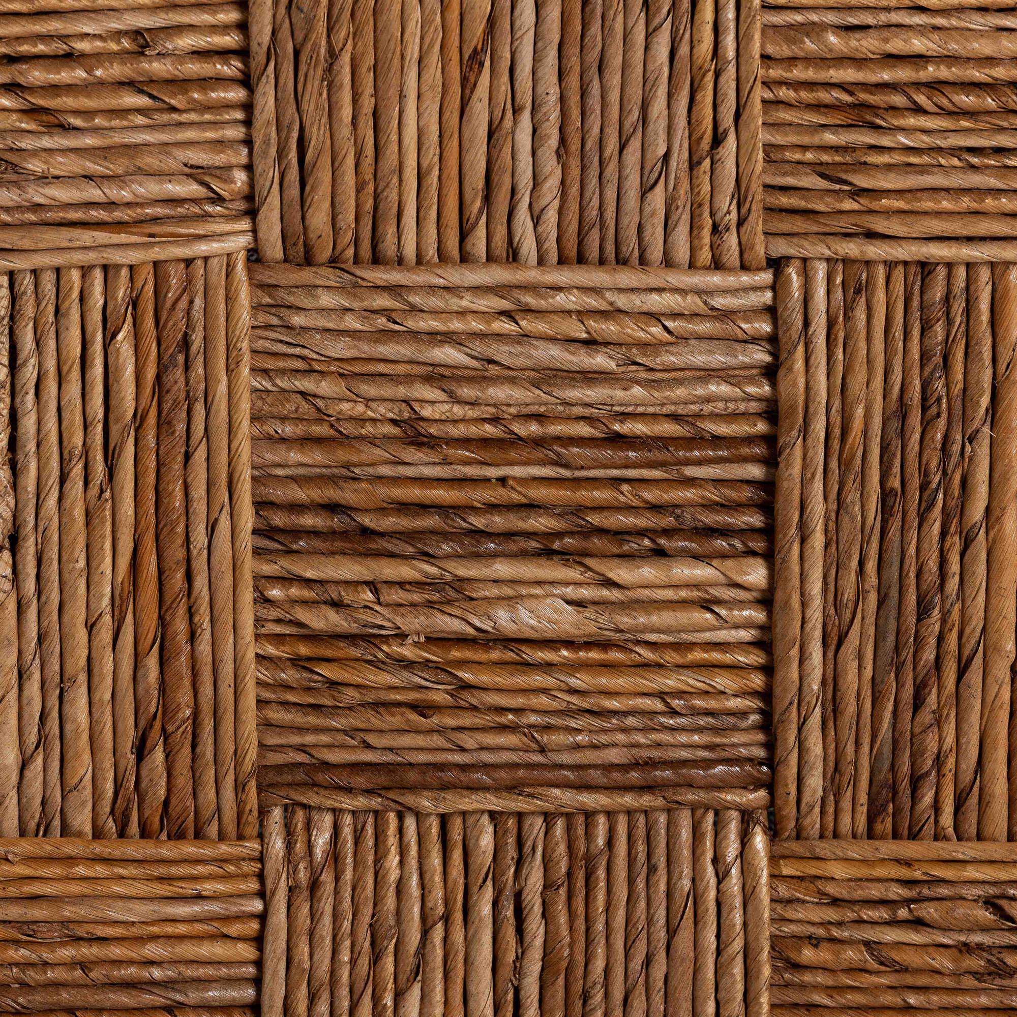 Alt View 2. bali & pari - Raniya Handwoven Seagrass Dining Chair Set of 2- Solid Mango Wood Frame with Woven Seat and Backrest, Rustic Boho Style - Natural Brown/Black.