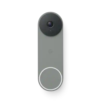 Front. Google - Nest Doorbell (wired, 3rd gen) - Latest Model - 2K Video and Gemini - Hazel.