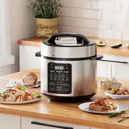 AENKYO - 9 in 1 Electric Pressure Cooker, Multi-Functional Smart Pot - Silver