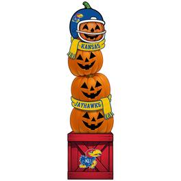 Fan Creations - Kansas Jayhawks 31" Stacked Pumpkin Leaner - Multicolor