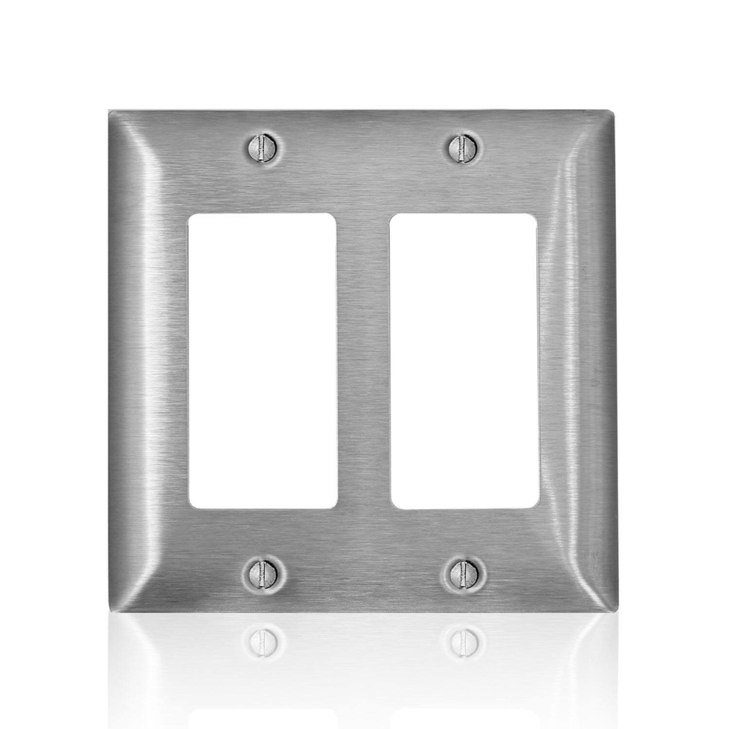 Leviton - C-Series Stainless Steel 2 gang Metal Decorator Wall Plate 1 pk - Silver price history on PriceWatchPro