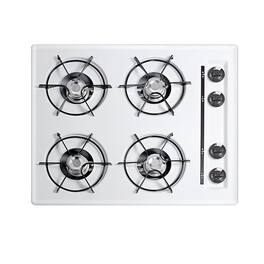 SUMMIT - 24" Wide 4-Burner Gas Cooktop - White