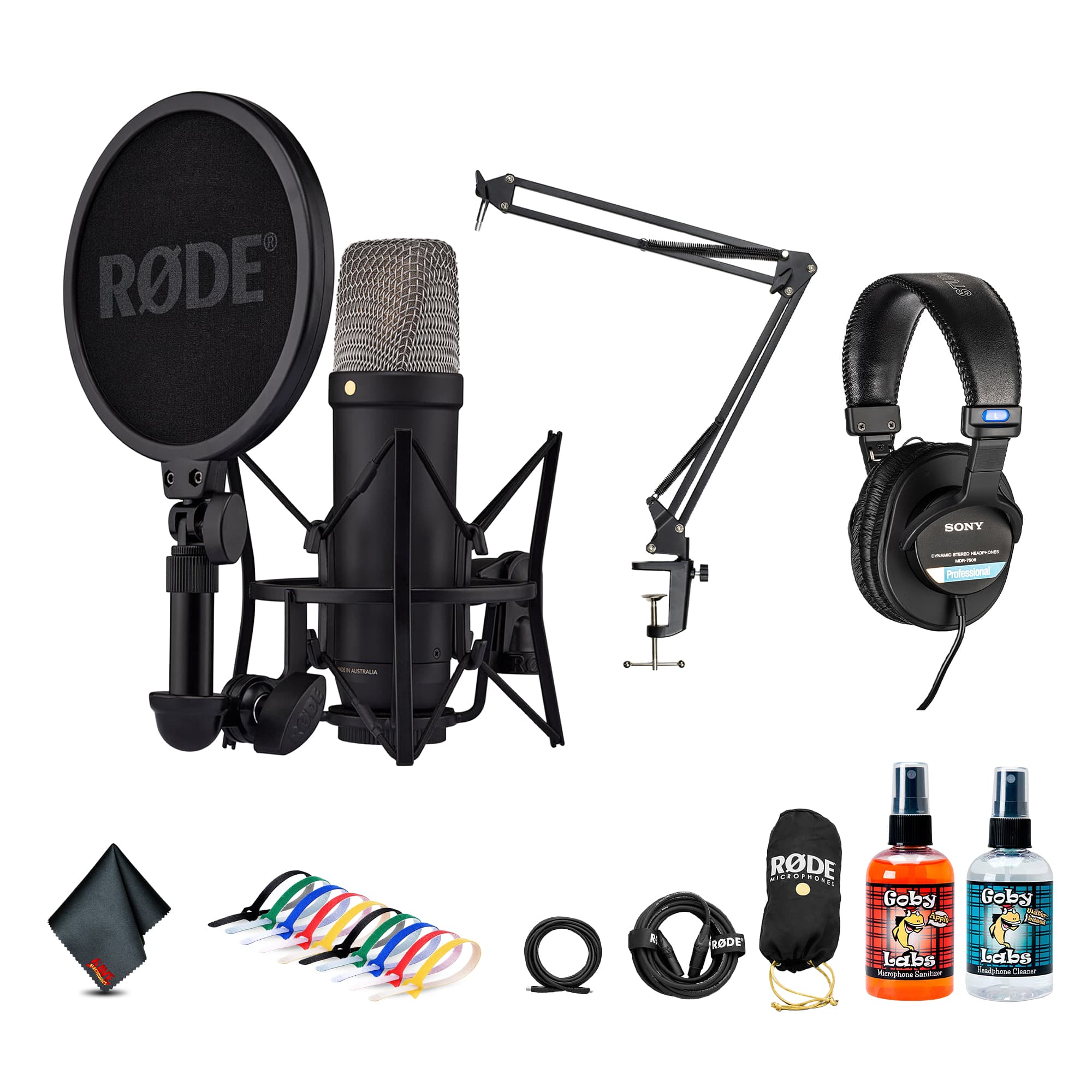 RODE - NT1 5th Gen Large-Diaphragm Cardioid Condenser Microphone | XLR/USB Hybrid Mic + More