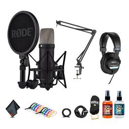 RODE - NT1 5th Gen Large-Diaphragm Cardioid Condenser Microphone | XLR/USB Hybrid Mic + More
