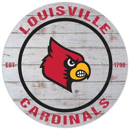 Jardine - Louisville Cardinals 20'' x 20'' Indoor/Outdoor Weathered Circle Sign - Multicolor