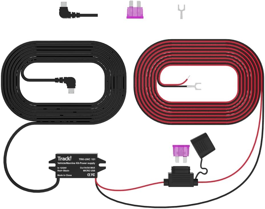 Tracki TRK-UNC 101 Vehicle/Marine Kit-Power supply in 12/24V Out 5V/3A MAX Rede Black- MICRO USB Made in China CEFC