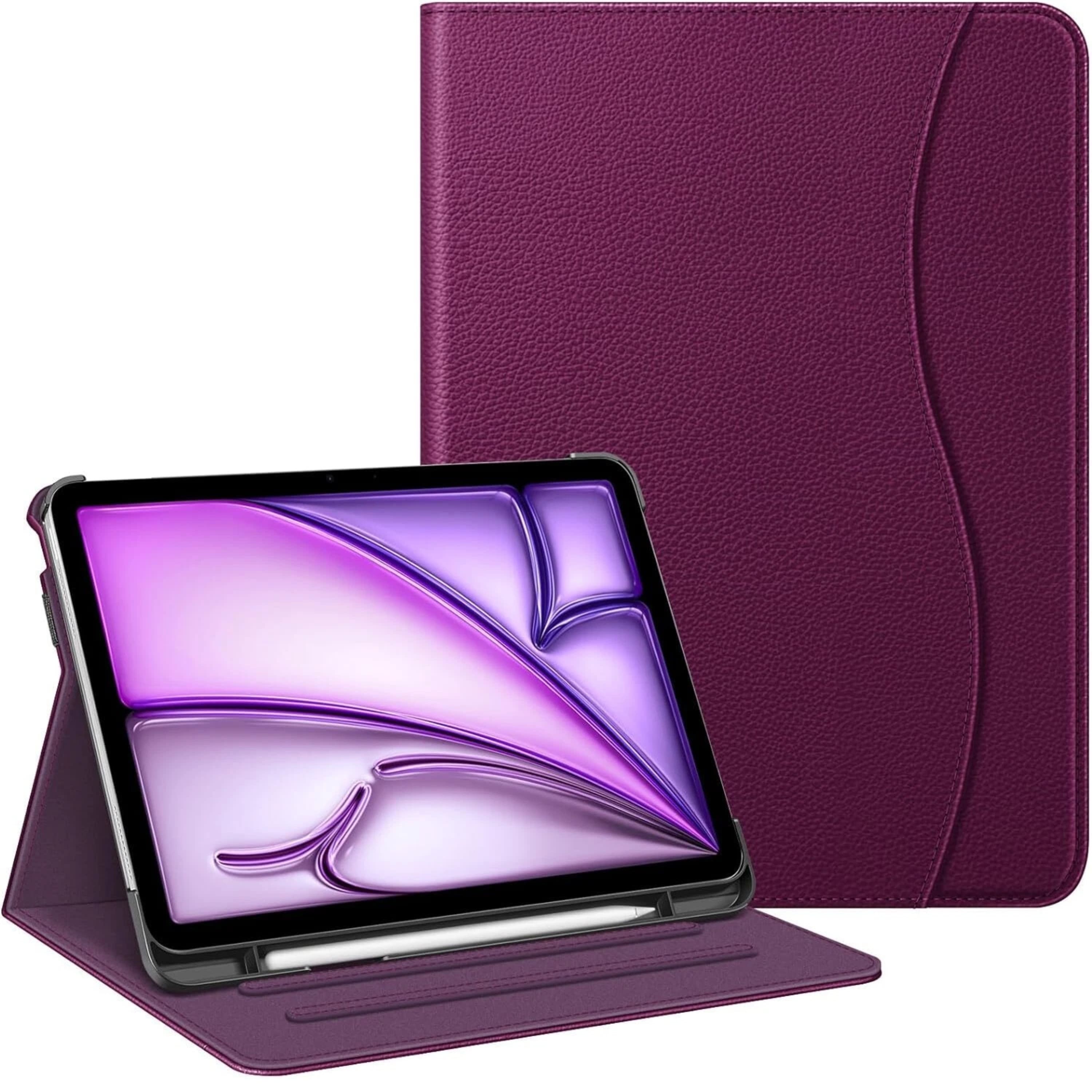 Front. Kitcheniva - iPad Air 11 Inch M3 2025 Multi Angle Viewing Case For Air 5th 4th 10.9 Inch Purple - Purple.