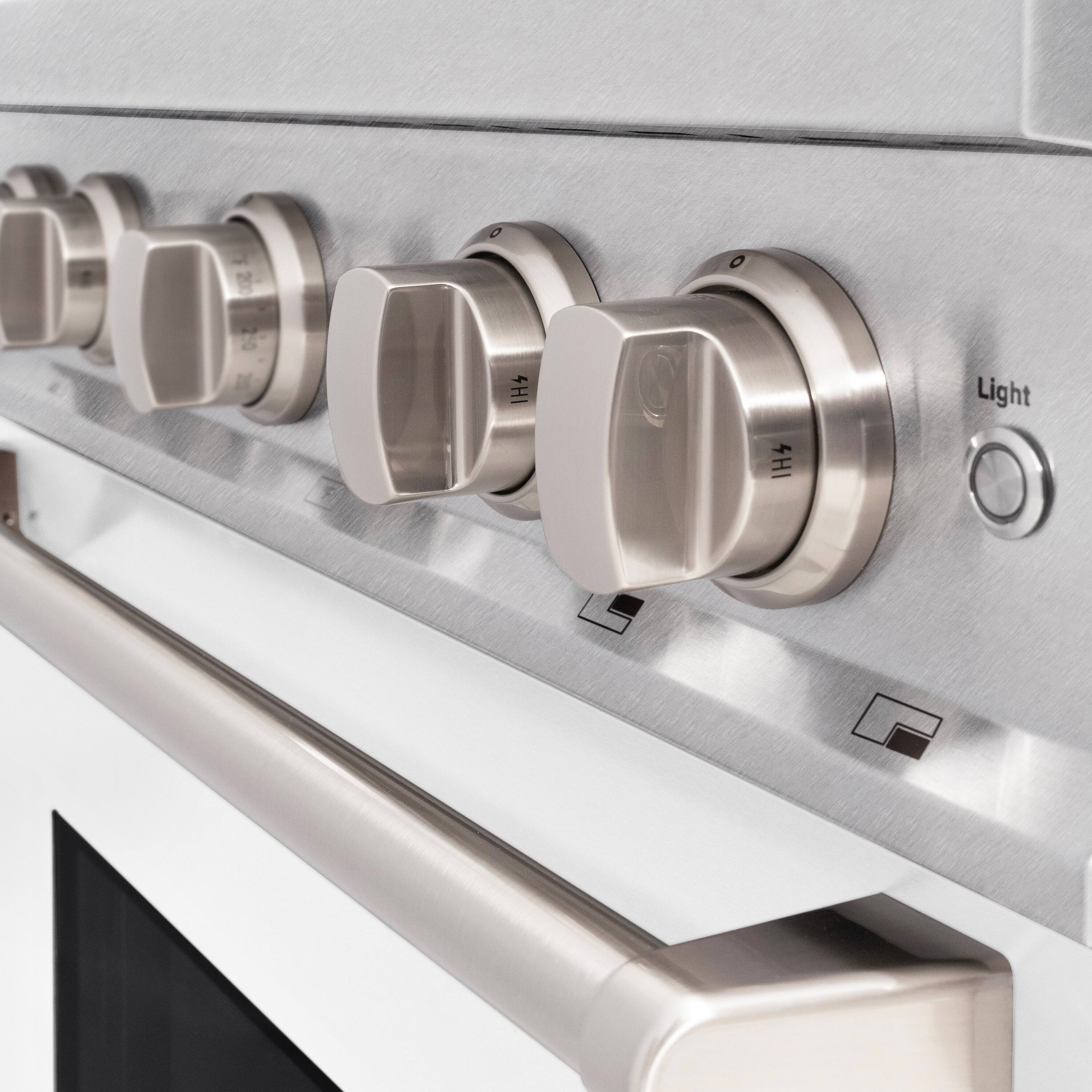 The text on the image reads "IHS 4H Light," which is likely a reference to the oven's light. The oven has a stainless steel finish, and it features a row of knobs on the front, which are used to control the oven's functions.