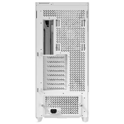 Alt View 2. Antec - FLUX Pro White, 6 x PWM Fans Included, High-Airflow Front Panel With Walnut Wood, Full-Tower E-ATX PC Case - White.