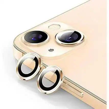 Front. Entronix - Entronix Metal Camera Lens Protector for iPhone 13/13 Mini - Premium Protection and Style - Gold.