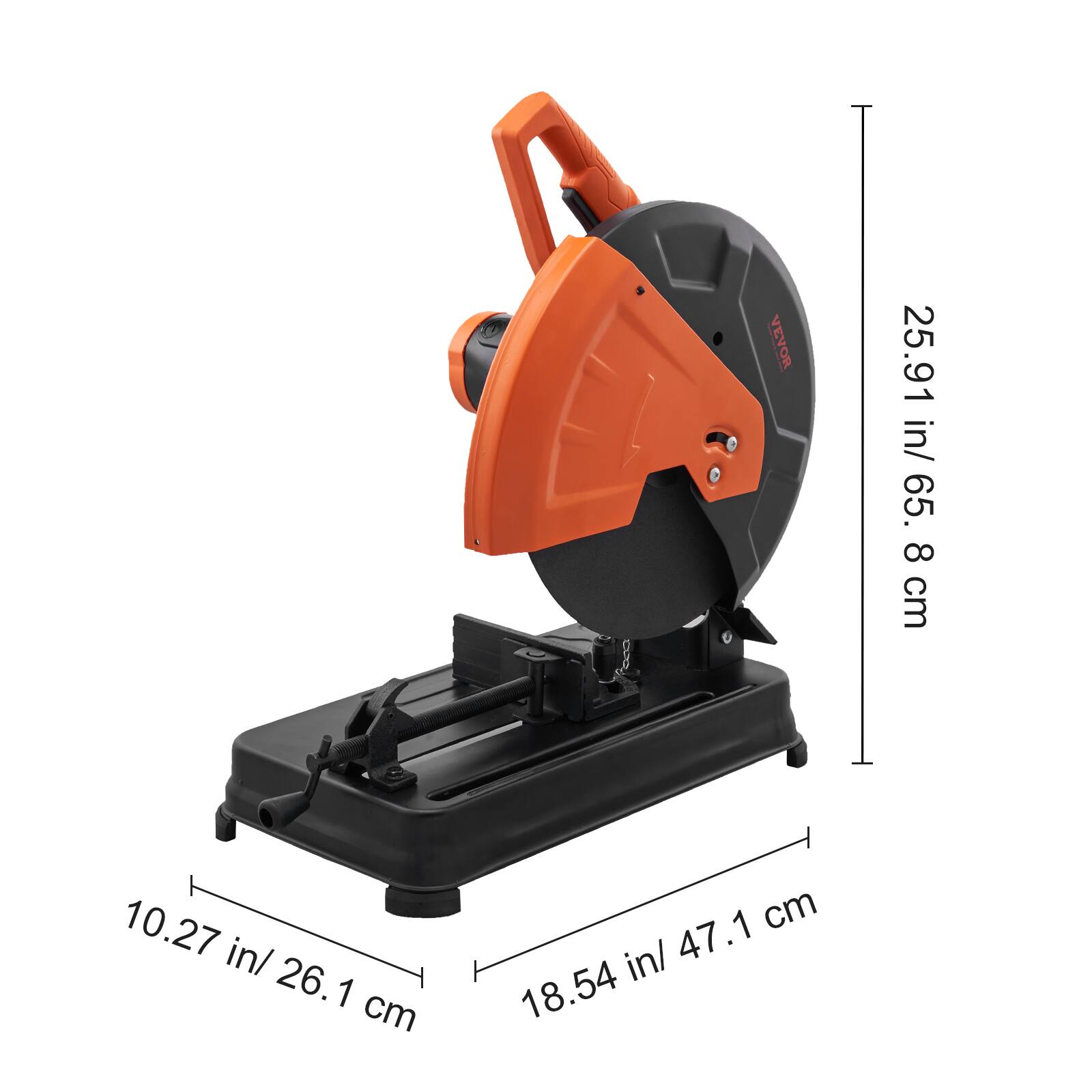 VEVOR

25.91 in/ 65.8 cm

10.27 in/ 26.1 cm

18.54 in/ 47.1 cm