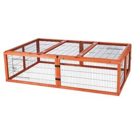 TRIXIE - Weatherproof Outdoor Animal Cage and Run Extension Hinged Roof - Brown