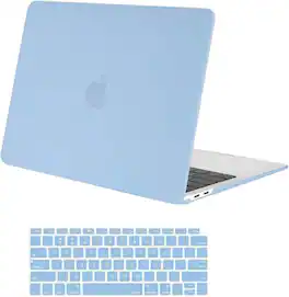 mosiso - Case for MacBook Air 13 inch Case 2020 2019 2018 Release M1 A2337 A2179 A1932 with Touch ID with Keyboard Cover - Air Blue